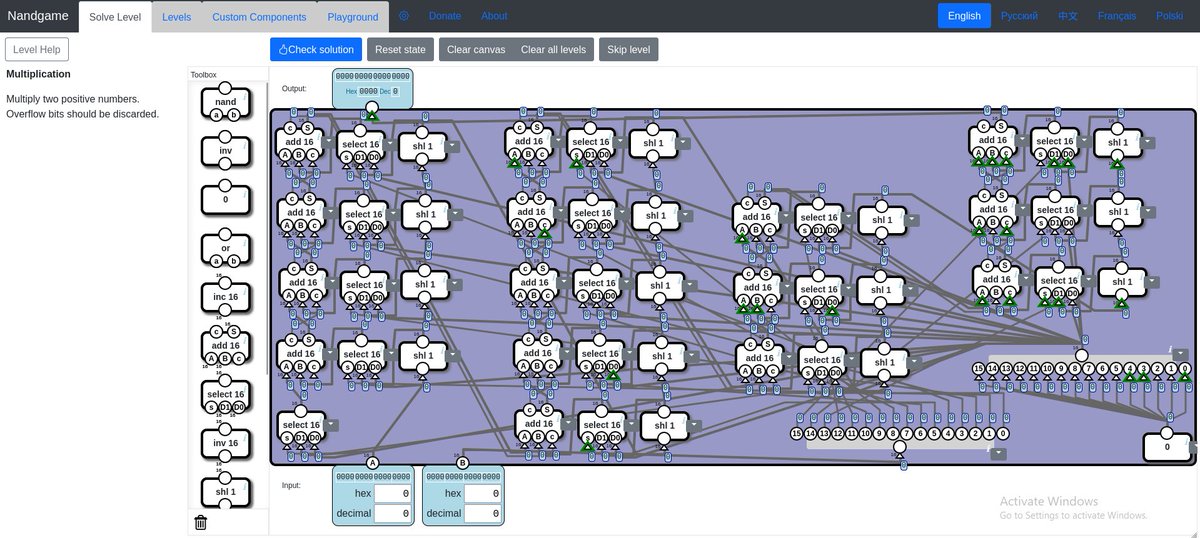 koppanyh's tweet image. Well, this is the first time I've ever implemented multiplication in hardware. It was a lot of wiring, but honestly not that bad 😂
#ComputerEngineering #DigitalLogic