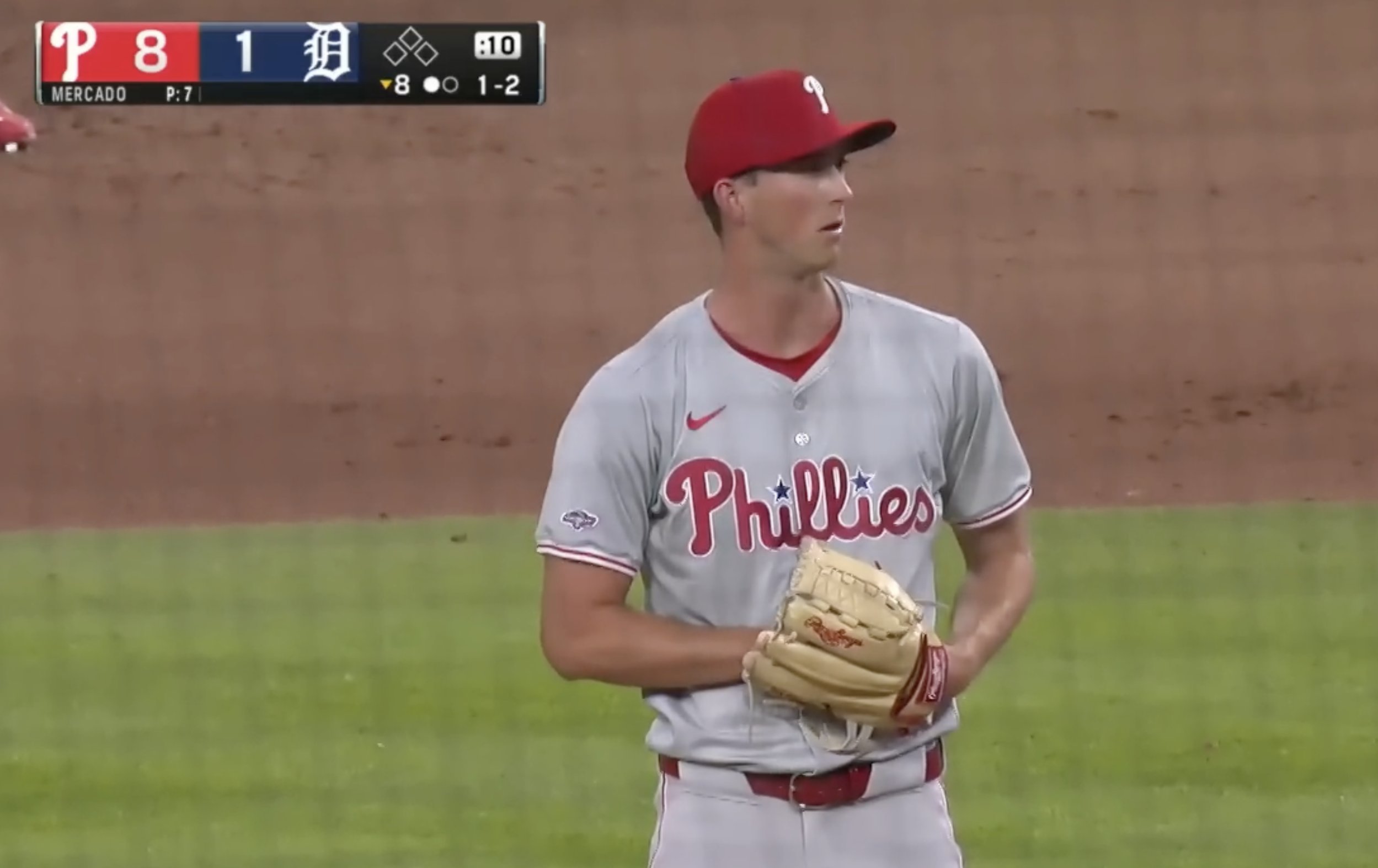 Tim Kelly on X: "Michael Mercado has the MLB debut patch on his right  sleeve. Also, he's a tall righty wearing No. 63 for the Phillies, so the  Ryan Madson comparisons are