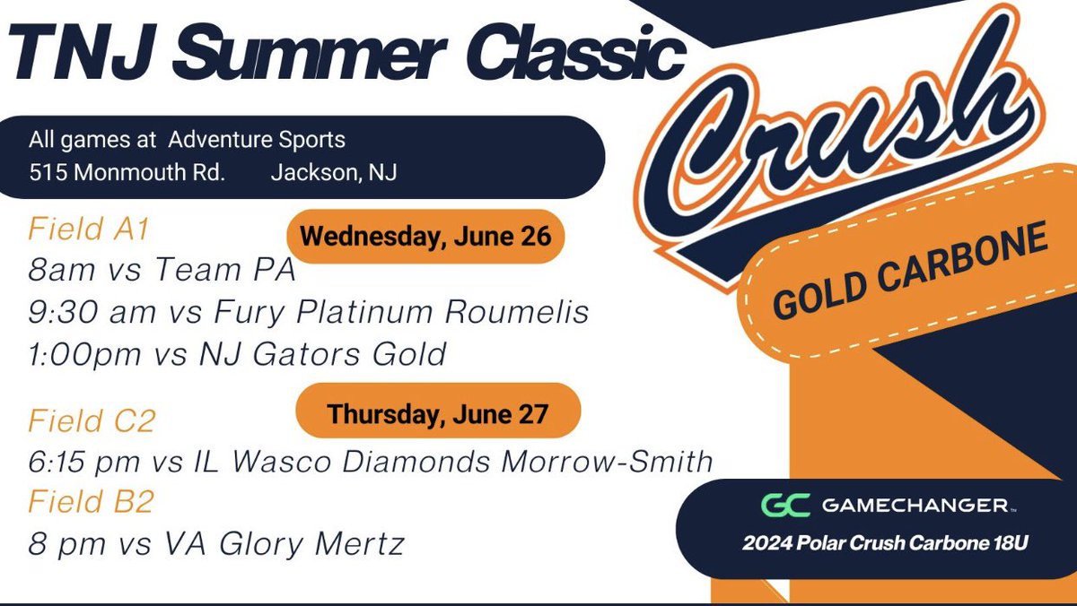 Adi Runge (@adirunge10) on Twitter photo Heading out tomorrow to New Jersey for the TNJ Summer Classic. Looking forward to seeing some very competitive softball teams. <a href="/PolarCrush/">Polar Crush Softball</a> 🥎 Heading out tomorrow to New Jersey for the TNJ Summer Classic. Looking forward to seeing some very competitive softball teams. <a href="/PolarCrush/">Polar Crush Softball</a> 🥎