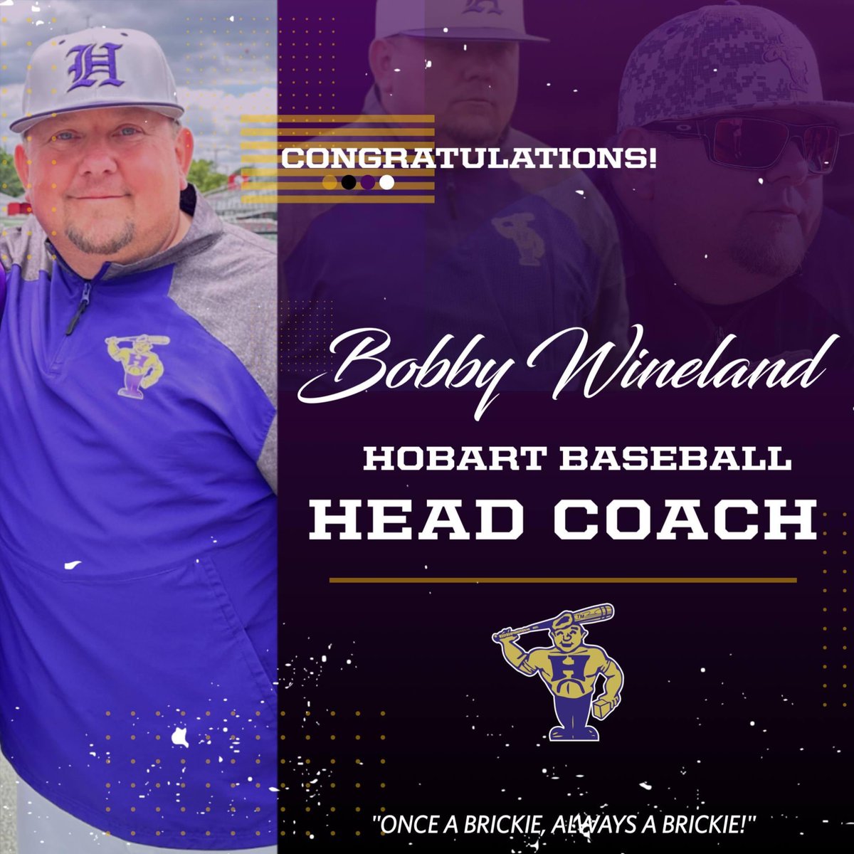 Words cannot express my sincere gratitude for the support and encouragement from everyone. I look forward to leading Hobart Baseball with passion and dedication.