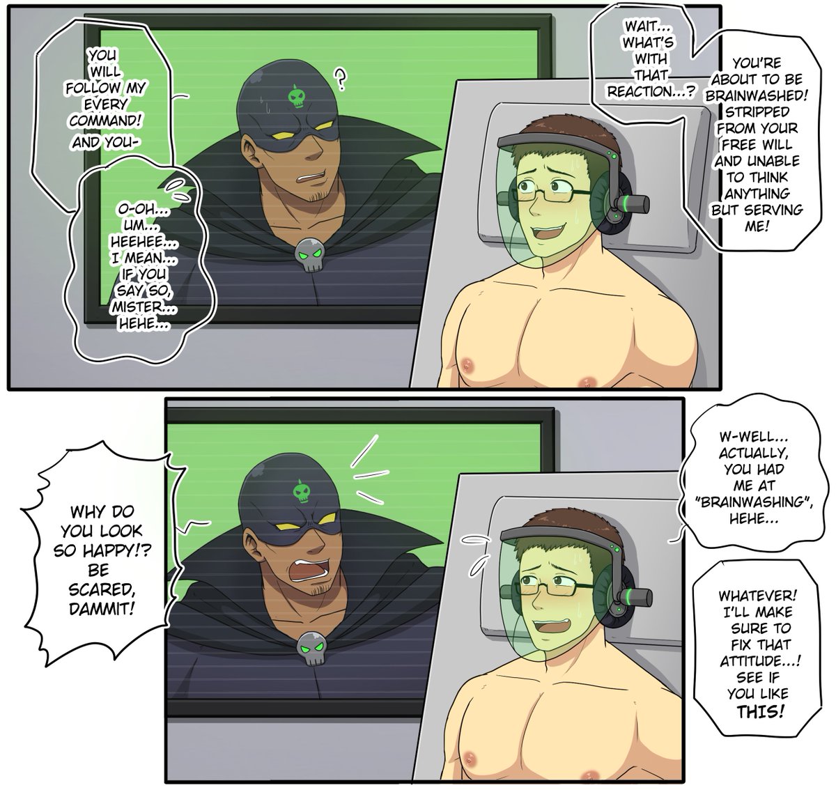 Hypnoneet Thread Villain testing his new brainwashing device on a helpless citizen...! 🙀 ...