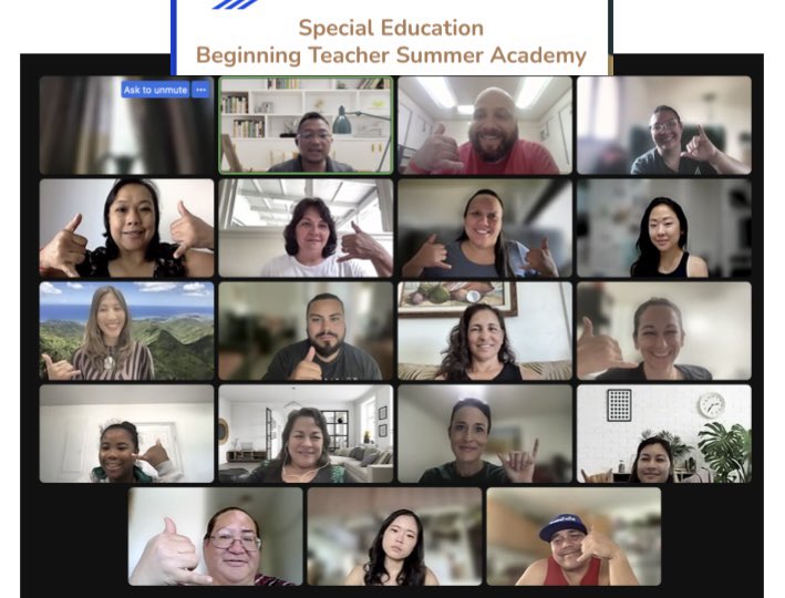 Our Beginning Teacher Summer Academy is underway with beginning teachers dedicating part of their summer break to learning, growing, and connecting with other colleagues around the state. 

#hawaiiteacherinductioncenter #beginningteachersummeracademy