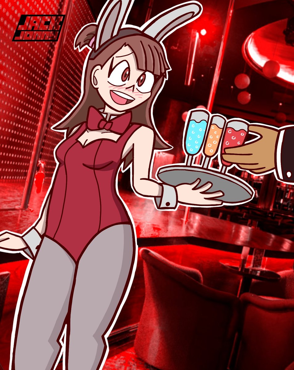 Bunny Suit Akko Kagari working at the cocktail bar.

Happy Birthday, Akko!

#カガリアツコ生誕祭
#アツコ・カガリ生誕祭
#lwa_jp