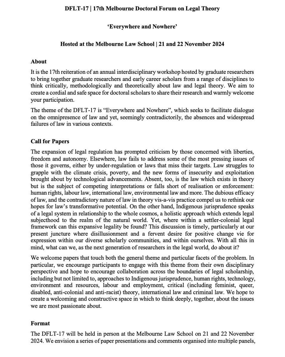 Doctoral Forum on Legal Theory tweet media