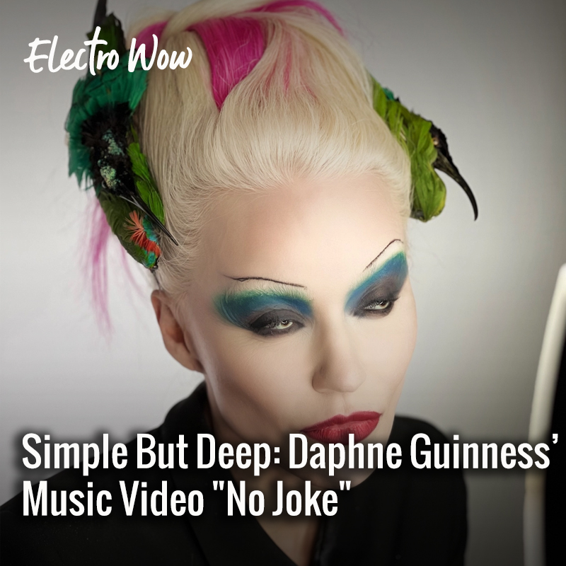 electrowow's tweet photo. Daphne Guinness' music video 🎥 for “No Joke” totally nails the minimalist concept! She sings against a plain white background, but the meaning behind her words will make you stop and think about life for a second. 😌🎶 @TheRealDaphne #ElectroPop

https://t.co/CTVKfqvfKJ