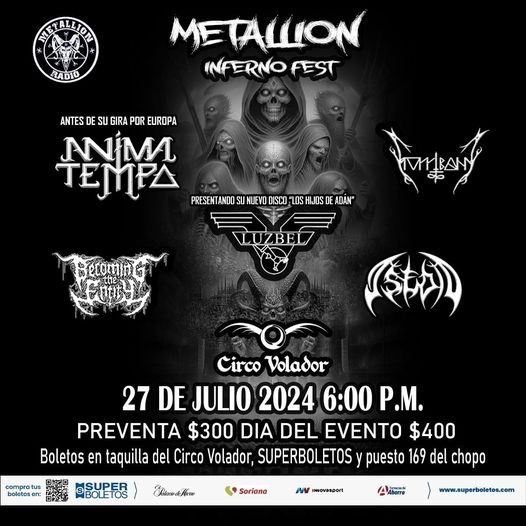 AsedioMX's tweet photo. #MetallionInfernoFest
Cartelazo brutal en el @circovolador. El tío Asedio se pondrá (muy) guapo y compartirá escenario con las leyendas #Luzbel, además de #AnimaTempo, #Korribann y #BecomingTheEntity. https://t.co/b5xFZmBzMa