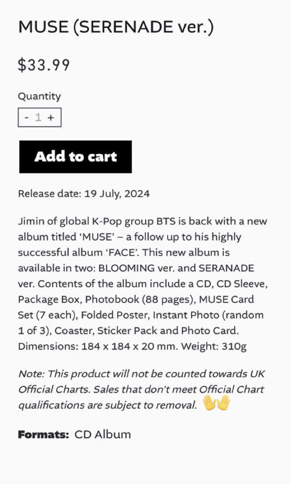 scenerythvv's tweet image. ‼️ATENÇÃO‼️

‘MUSE’ foi o &amp;gt;único&amp;lt; álbum que a HYBE não fez nota para que os charts contassem no Reino Unido. Copiem e colem a tag abaixo POR FAVOR