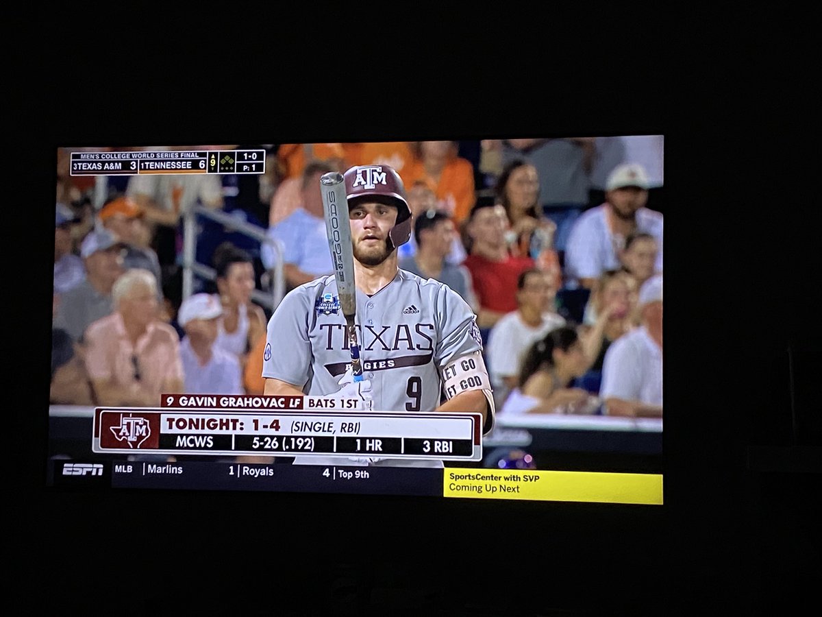 Gavin with a lead off double to start the 9th!