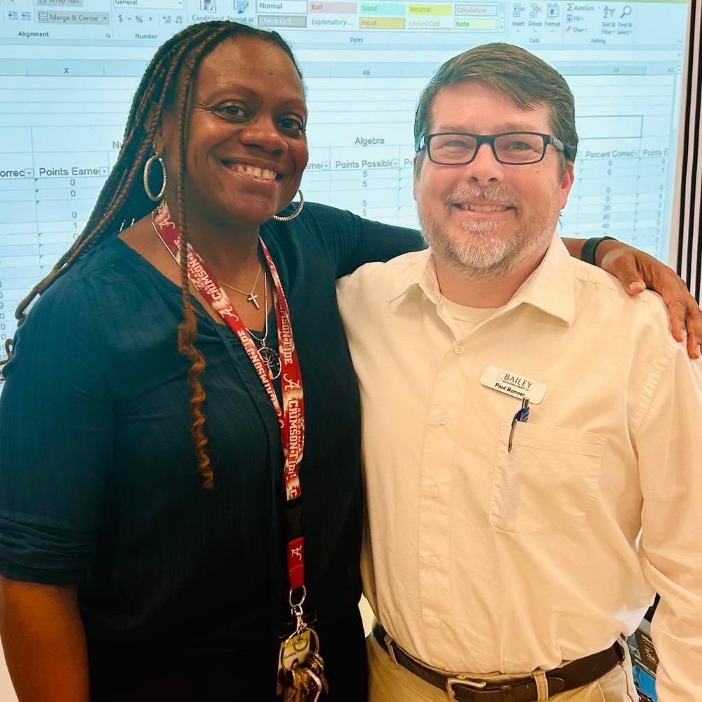 BaileyEducation's tweet photo. Project Manager Paul Bonner had a great data day with Dr. Jones at Central High School in Tuscaloosa City Schools! #baileyeducation #LEADwithBailey https://t.co/Y4NaZrmPLD
