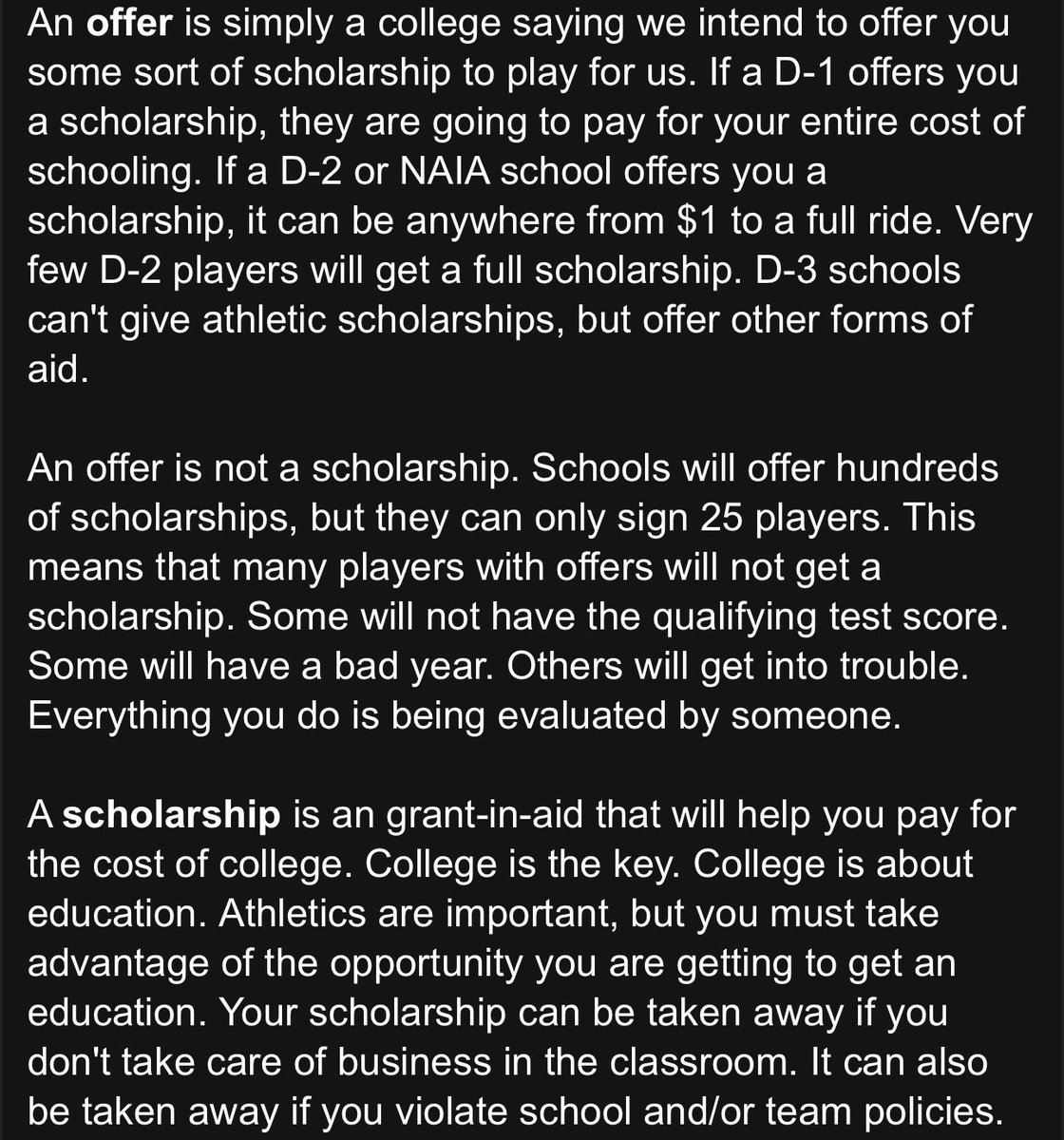 Not all offers are equal 🗣️

Know the difference between committable and non committable offers 📝

Social Media will have you thinking you’re behind or not good enough. Just stay ready so you don’t have to get ready 💪🏾‼️