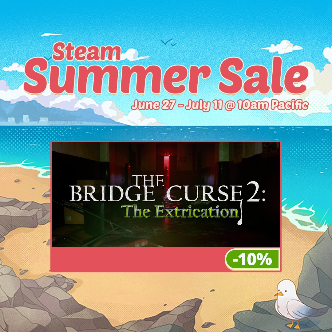 TbcRts's tweet photo. Steam Summer Sale is coming
our newest releaseย
@tbc_rts
and Taiwan urban legend favouriteย
in a 2 game bundle!
๐ทThe Bridge Curse: Road to Salvation
๐ทThe Bridge Curse 2: The Extrication
#SteamSummerSale
#TBC2
Save 10% on Steam : https://t.co/RhDHuHcvx2 https://t.co/LCybL36Ij9