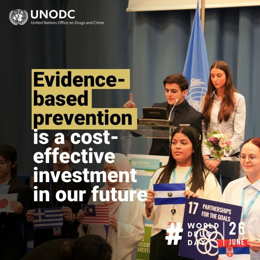 UNODC Prevention Treatment Rehabilitation Section (@unodc_ptrs) on Twitter photo We cannot build just, peaceful & inclusive societies without meaningful youth engagement.
<a href="/UNODC/">UN Office on Drugs & Crime</a> #YouthInitiative aims to enhance youth participation & action at all levels of substance use #prevention work.
ℹ️is.gd/mLUFPM
#WorldDrugDay
#InvestInPrevention We cannot build just, peaceful & inclusive societies without meaningful youth engagement.
<a href="/UNODC/">UN Office on Drugs & Crime</a> #YouthInitiative aims to enhance youth participation & action at all levels of substance use #prevention work.
ℹ️is.gd/mLUFPM
#WorldDrugDay
#InvestInPrevention
