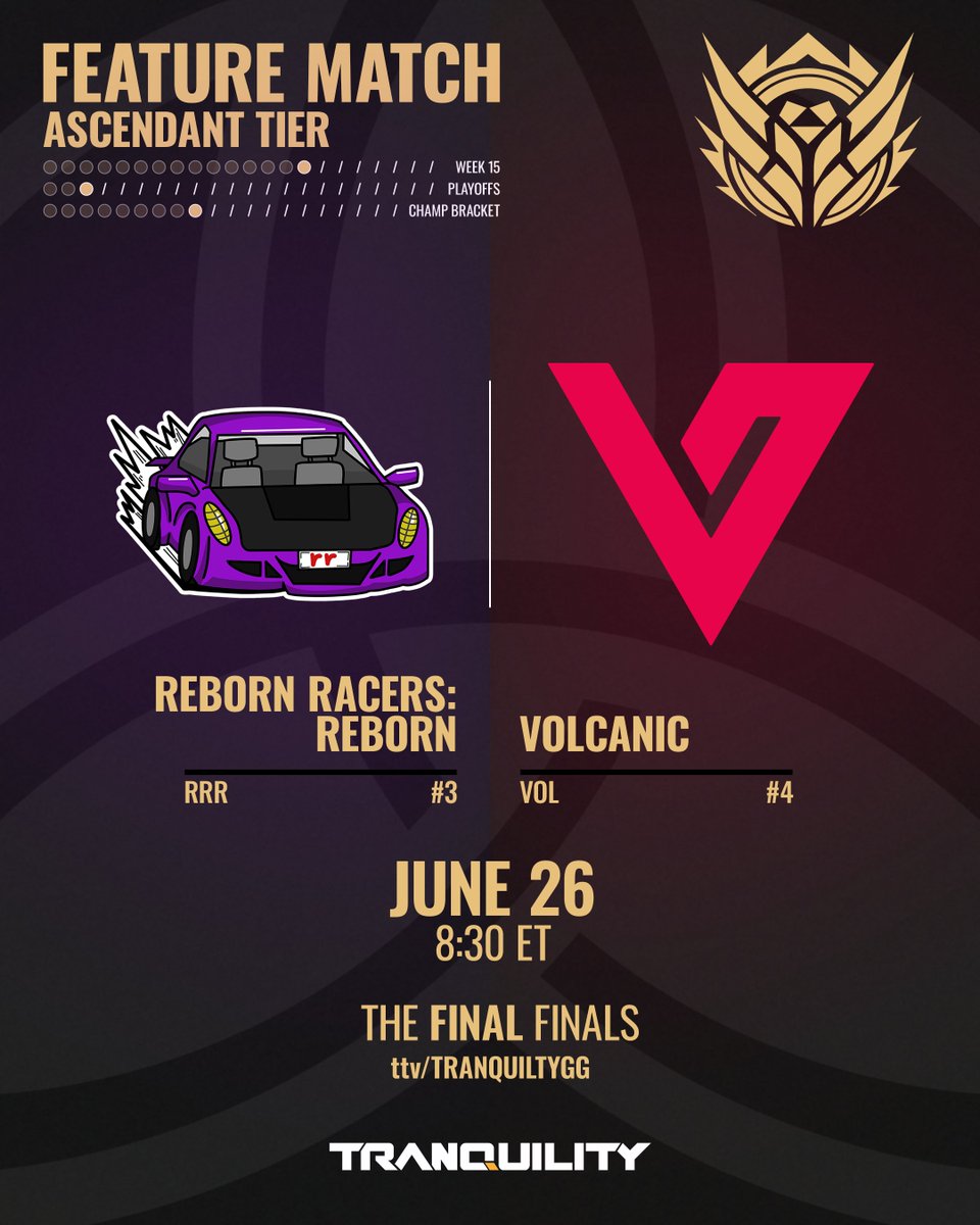 Tonight the long and storied history of Ascendant Tier (2 seasons) will come to and end. Don't miss out on the action!