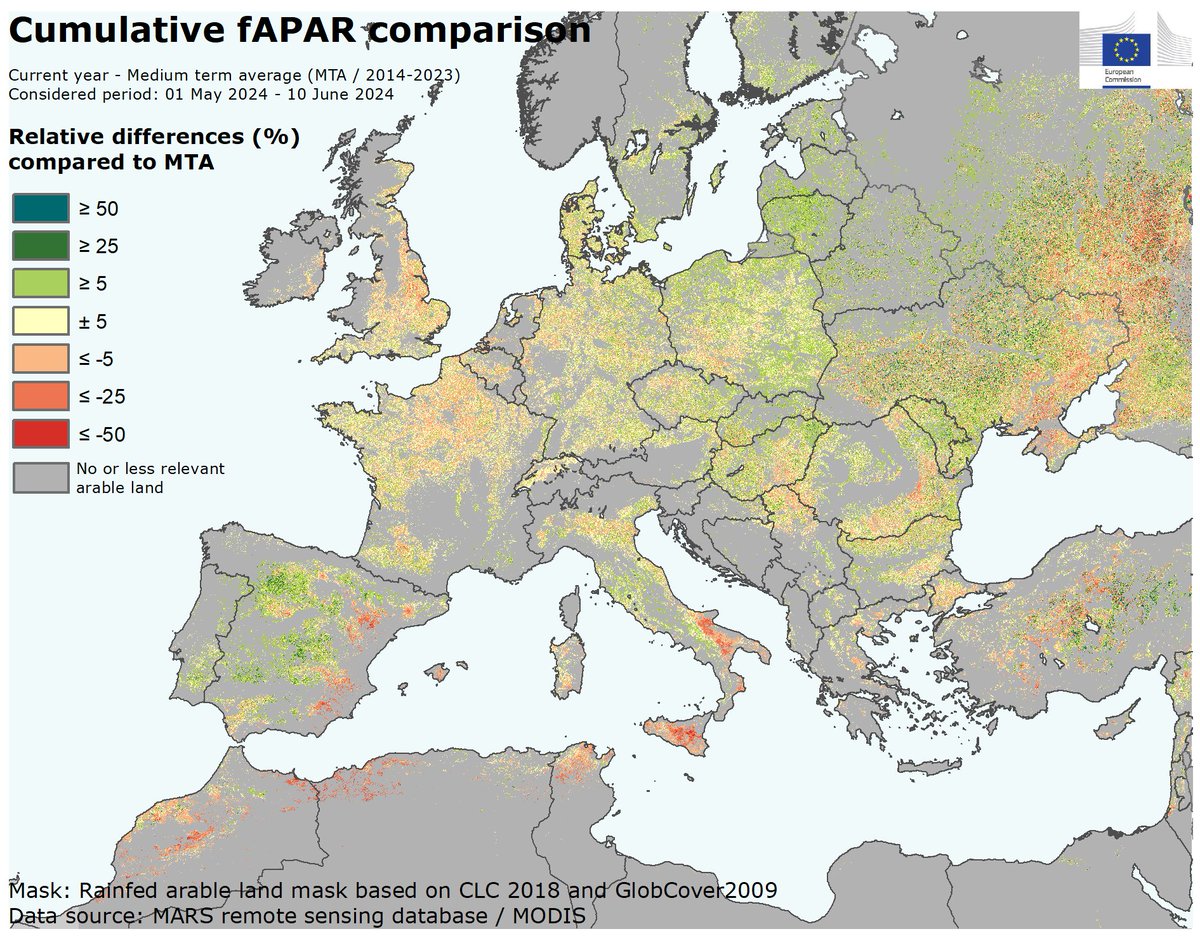 Downward⬇️ revisions in yield forecasts for durum wheat and soft wheat 🌾 in France🇫🇷, Italy🇮🇹, Romania🇷🇴, and The Netherlands🇳🇱. 📢 Don't miss out on upcoming updates and Subscribe to our Newsletter 📆 #JRCMarsBulletin #CropForecast #EUAgriculture 🌍 publications.jrc.ec.europa.eu/repository/han…