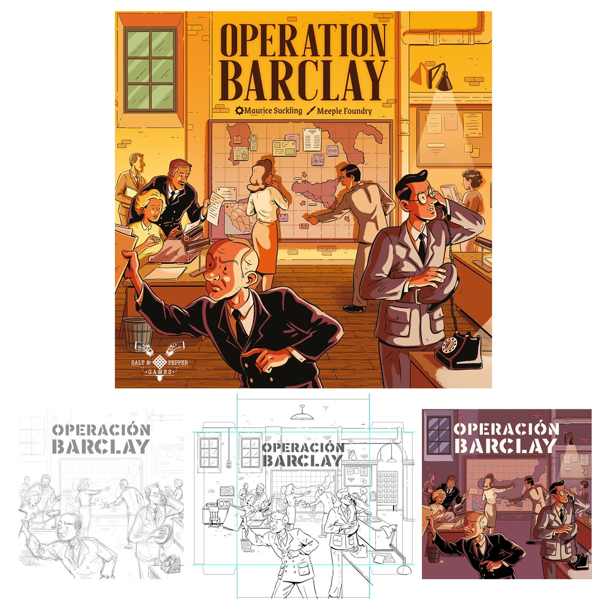 Volvemos con un hilo de procesos gráficos, de los largos, de los que nos molan. Esta vez destripamos lo que hemos ilustrado y diseñado para <a href="/SaltPeppergames/">Salt&PepperGames</a> en #OperationBarclay. ¿Te gustan estos hilazos? ¿tienes tiempo? Ponte cómodo/a y disfruta 👇👇👇