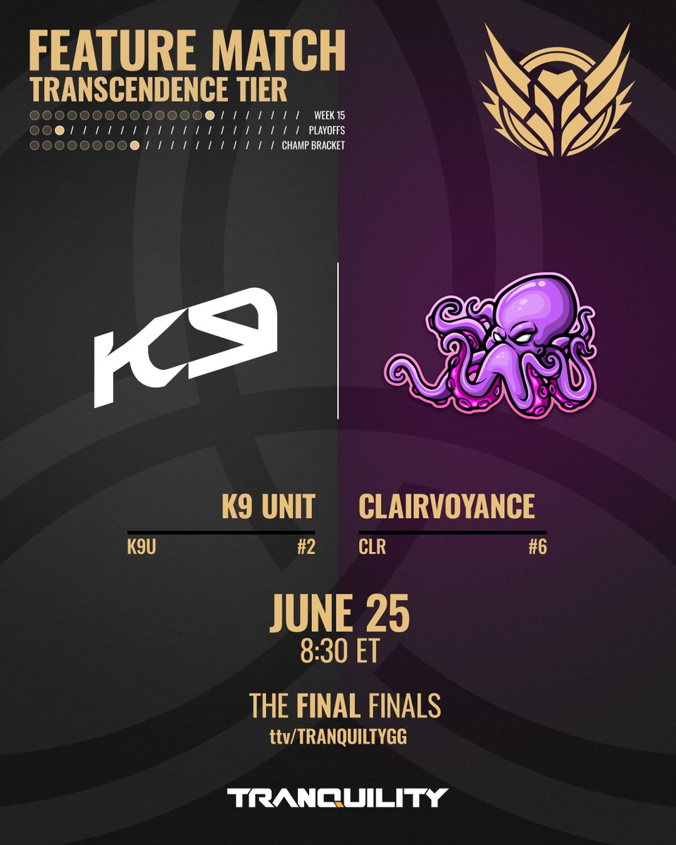 It's Transcendence Tier Tuesday! For one last time don't miss out on our Tuesday night action!