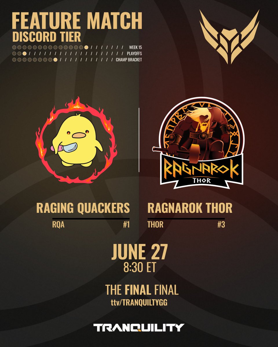 The LAST EVER match of Tranquility is tonight. Witness history as the final Tranquility champion is crowned!