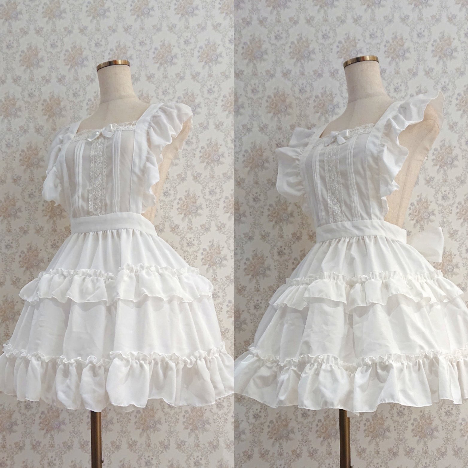 pina sweet collection ティアードフリルエプロン(ブロード) Pina