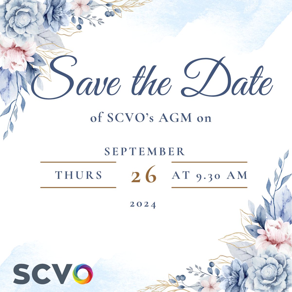 Save the Date - SCVO AGM!

This year’s event will be taking place on the morning of Thursday 26th September at the Portway Lifestyle Centre in Oldbury.

Book your place: tinyurl.com/3yc6a8c8
More info: tinyurl.com/228pvepa

#CommunityNews