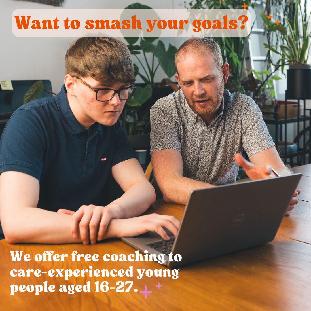 💭 Do you know someone who is 16-27 and #CareExperienced?

🎯 Do they have a goal they would like to achieve next year, e.g. getting into university or maintaining their health and happiness?

⬇️ Read more about our free coaching sessions:

becomecharity.org.uk/get-support/co…