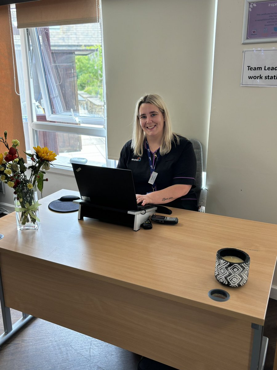 You said, we listened.👂🏻
Our team leader station based in the lounge; on hand to ensure the safety of our residents &amp; available to support our staff. Today's first leader: Corinna. #yousaidwedid <a href="/AnchorLaterLife/">Anchor</a>