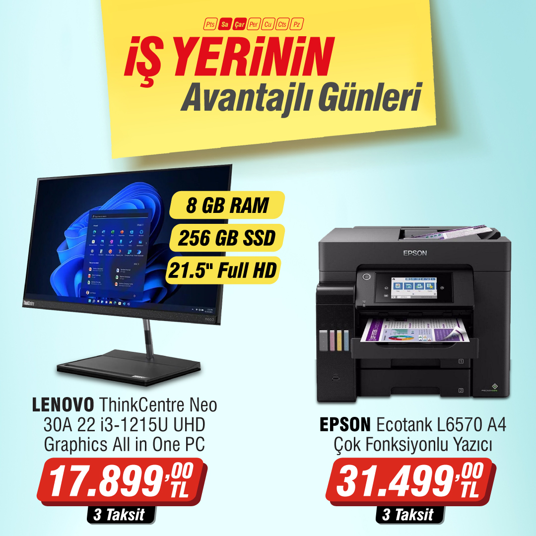 İş yerinin avantajlı günlerine özel fırsatlar başladı!⭐️
#AAAvansas #lenovo #epson