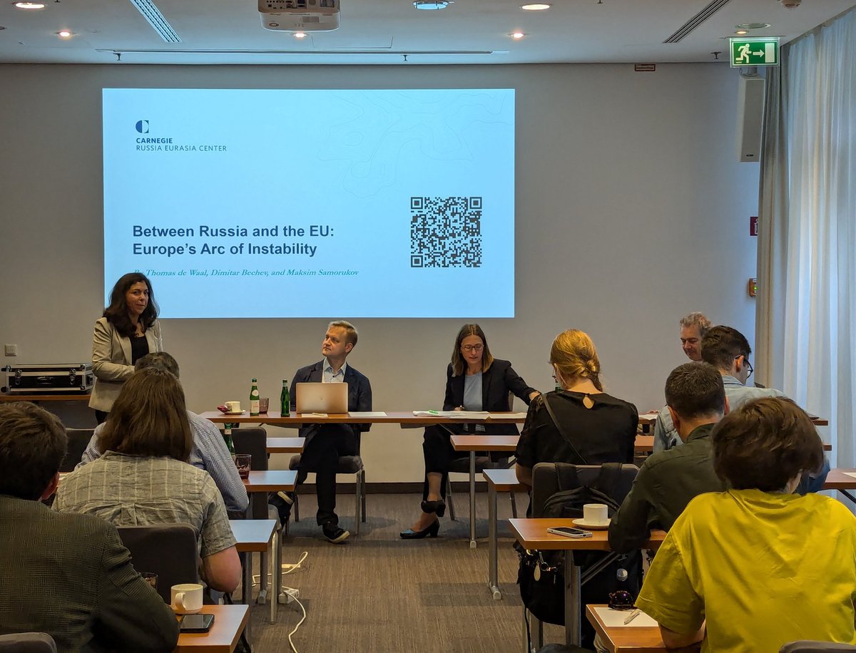 Temur Umarov 马铁木 (@tumarov) on Twitter photo Excited to launch our public events in Berlin with a discussion by <a href="/SamorukovM/">Maksim Samorukov</a> and <a href="/Tom_deWaal/">Thomas de Waal</a>, we're lucky to have a great moderator <a href="/Anja_WS/">Anja Wehler-Schoeck</a>.
The paper on the topic (+<a href="/DimitarBechev/">Dimitar Bechev</a>) is available here: carnegieendowment.org/research/2024/… Excited to launch our public events in Berlin with a discussion by <a href="/SamorukovM/">Maksim Samorukov</a> and <a href="/Tom_deWaal/">Thomas de Waal</a>, we're lucky to have a great moderator <a href="/Anja_WS/">Anja Wehler-Schoeck</a>.
The paper on the topic (+<a href="/DimitarBechev/">Dimitar Bechev</a>) is available here: carnegieendowment.org/research/2024/…