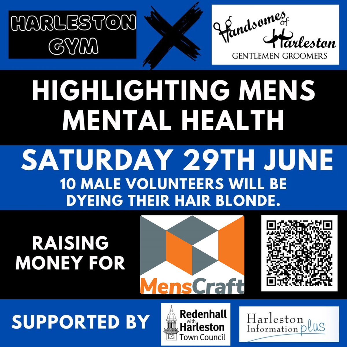 Julie from Handsomes of Harleston barbershop ahead of this weekend's fundraiser for <a href="/MensCraft/">Bryan Claybrook</a>

10 top guys from Harleston gym will be going blonde to highlight the support needed to help positive #MensMentalHealth

#mentalhealth
#Norfolk
#Harleston