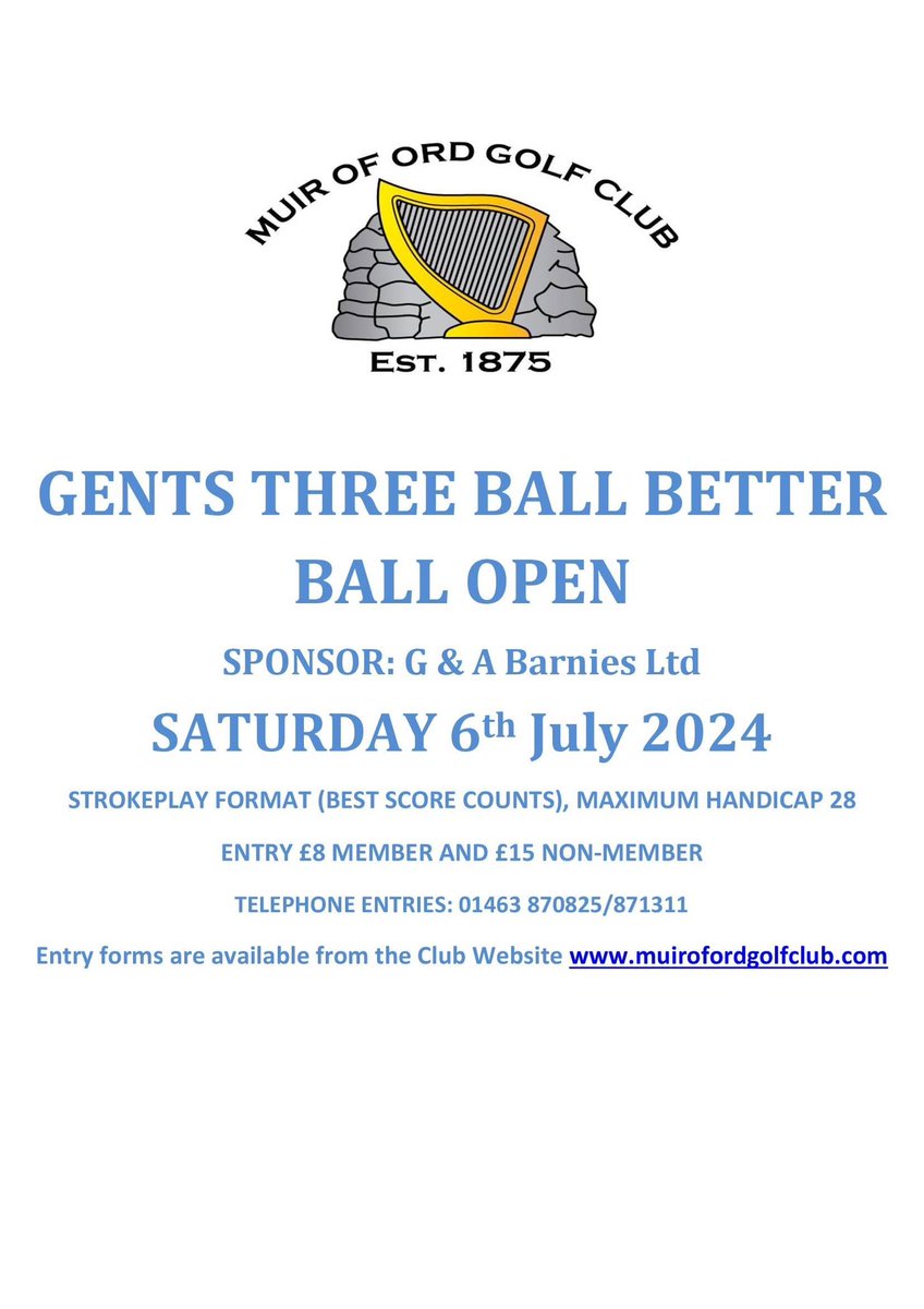 Muir of Ord Golf tweet media