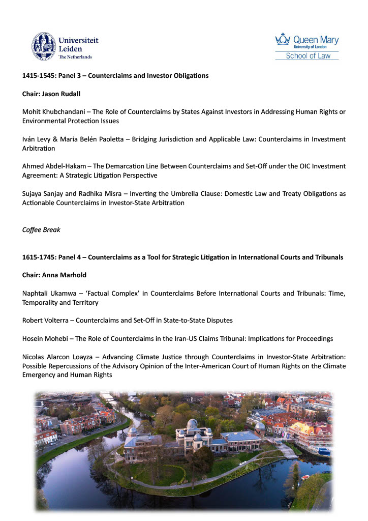 Jason Rudall (@jason_rudall) on Twitter photo Join us <a href="/LeidenLaw/">Leiden Law School</a> this Thursday for our Conference on Counterclaims in International Law, organised with <a href="/QMSchoolofLaw/">QMUL School of Law</a>! An excellent line-up of speakers and discussion on this fascinating area of #internationaldisputesettlement await👇 Join us <a href="/LeidenLaw/">Leiden Law School</a> this Thursday for our Conference on Counterclaims in International Law, organised with <a href="/QMSchoolofLaw/">QMUL School of Law</a>! An excellent line-up of speakers and discussion on this fascinating area of #internationaldisputesettlement await👇