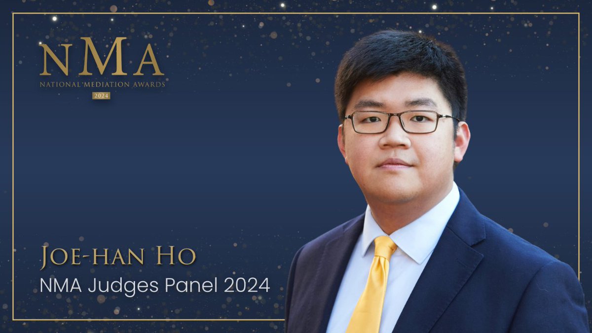 AwardsMediation's tweet photo. Joe-han Ho from @39EssexChambers will be joining the 2024 NMA Judges Panel: "The NMAs celebrate the best #mediation #talent in this country. I am excited and privileged to be on the #judgingpanel, but it will be a very difficult task to pick #winners from very worthy nominees." https://t.co/qU9spx10Ji