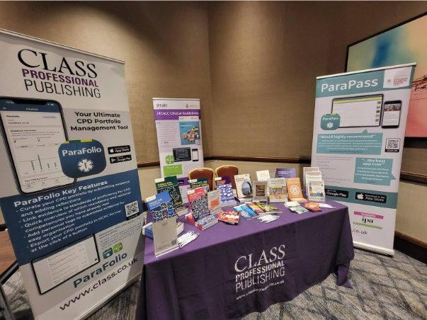classprofession's tweet photo. Our Assistant Digital Editor, Tesni, is set up at the #SECAmb Advanced Paramedic Practitioner Conference! 🚑

She has brought along a range of our #books, as well as information about our #apps: #JRCALCPlus, #ParaPass and #ParaFolio.📱Make sure to come and say hi! 😀

#SECAmbAPPcon24 @SECAmbulance @SECAmb_APP