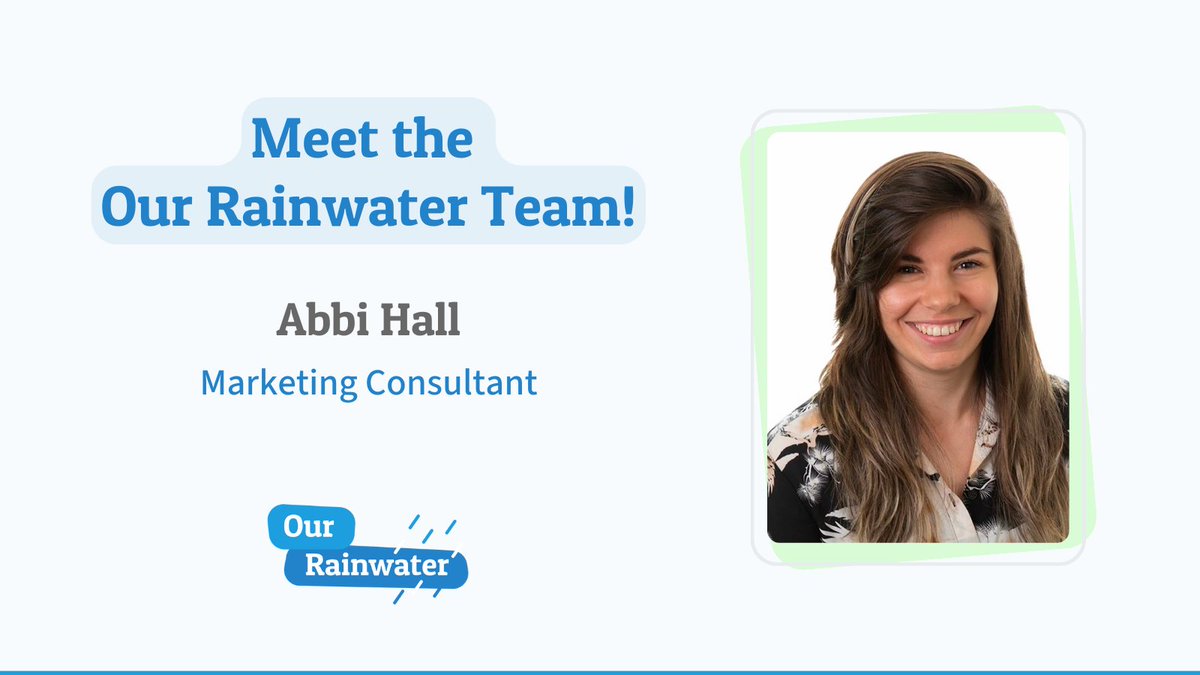 Meet Abbi! She is our Marketing Consultant and core member of the Our Rainwater team. 👩‍💻 #OurRainwater