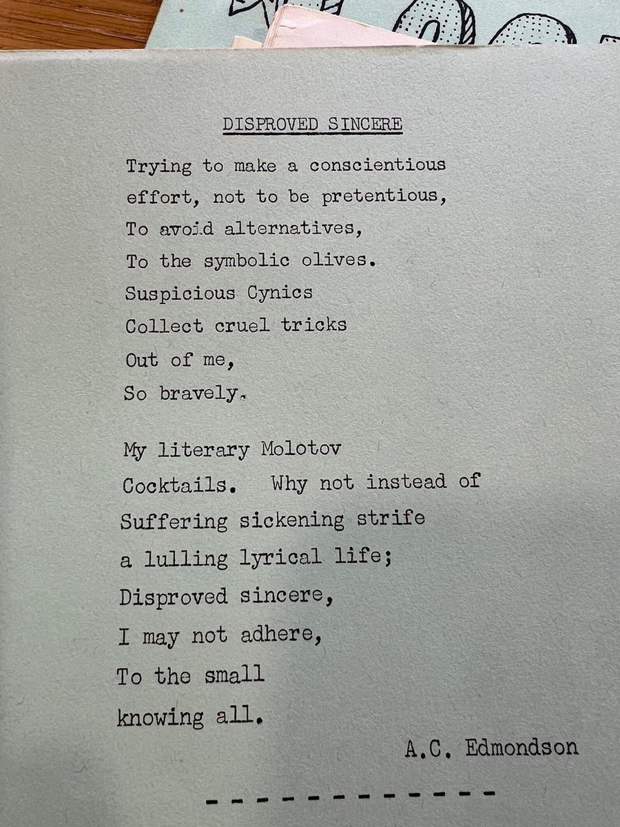 AdrianEdmondson's tweet photo. One of the joys(?) of having an autobiography out is that people send me stuff I’d forgotten about. Like this dreadful poem that reads like prog lyrics, and accompanying photo of the young Baron von Richthofen. https://t.co/fF9ZidI0VB