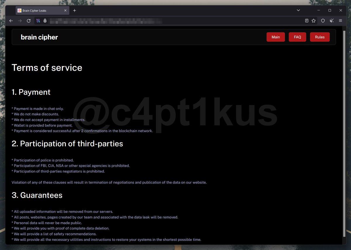 c4pt1kus's tweet photo. Brain Chiper leaked domain to monitor π
vkvsgl7lhipjirmz6j5ubp3w3bwvxgcdbpi3fsbqngfynetqtw4w5hyd
#ransomware #brainchiper