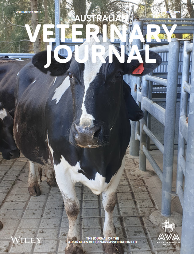 AustVetAssoc's tweet photo. June #AustralianVeterinaryJournal out now!

👉 https://t.co/MiW9xJ8wwP  (sign in &amp; select ‘Latest Issue’, Vol 102, Issue 6, June 2024) 

30 quiz qu's &amp; 3 VetEd points for AVA members via My Learning 👉https://t.co/jTIP4r7DCF

#AVJ #veterinaryscience #veterinaryresearch https://t.co/tKEEDieZaC