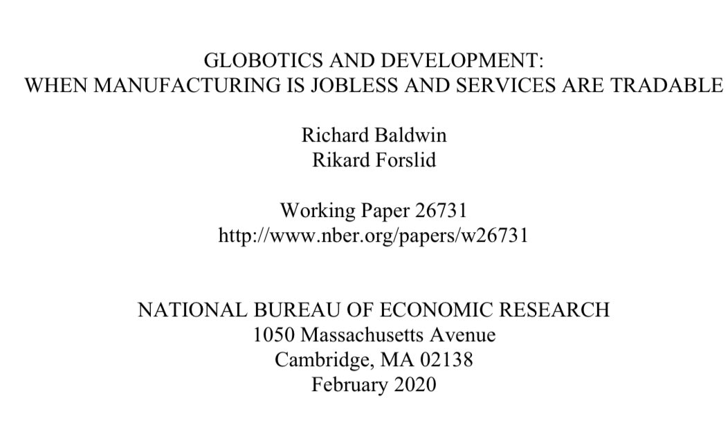 Service-export-led development bandwagon gaining speed! 
👉Economist Mag article (yours truly quoted at end💪)
economist.com/finance-and-ec…
👉Also see my 2020 paper 
🔗 nber.org/system/files/w… 
cc: <a href="/AdamPosen/">Adam Posen</a> <a href="/IMD_Bschool/">IMD</a> <a href="/MarkusEconomist/">Markus Brunnermeier</a> <a href="/RikardForslid/">Rikard Forslid</a> <a href="/MJansenEcon/">Marion Jansen</a> <a href="/BJavorcik/">Beata Javorcik</a>
