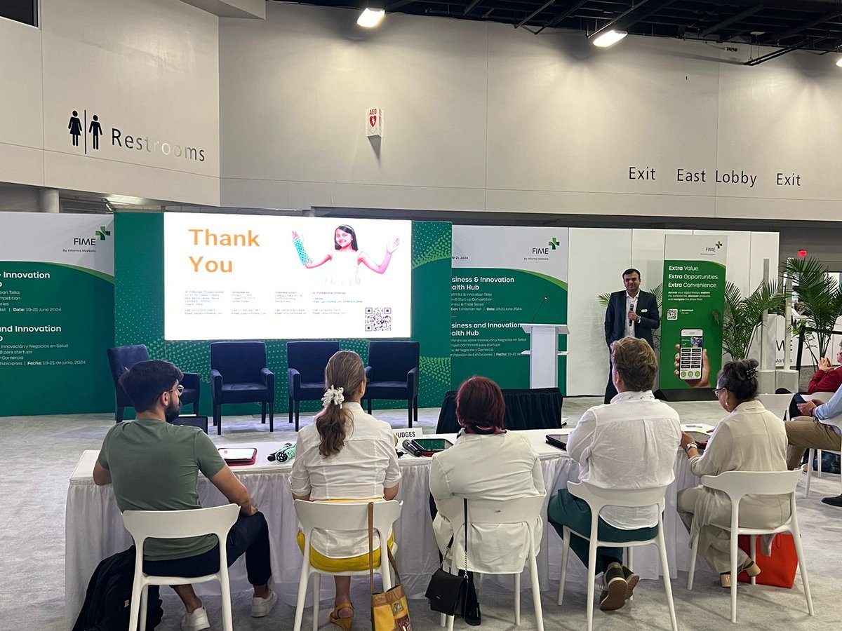 OrthoHeal's tweet image. 🚀 Thrilled to announce that OrthoHeal has been awarded the first runner-up prize at Innov8 2024, part of FIME 2024!

🎉 This achievement is a testament to our team's hard work, dedication, and innovative spirit.

#OrthoHeal #Innov82024 #FIME2024 #Innovation #TeamWork #Success