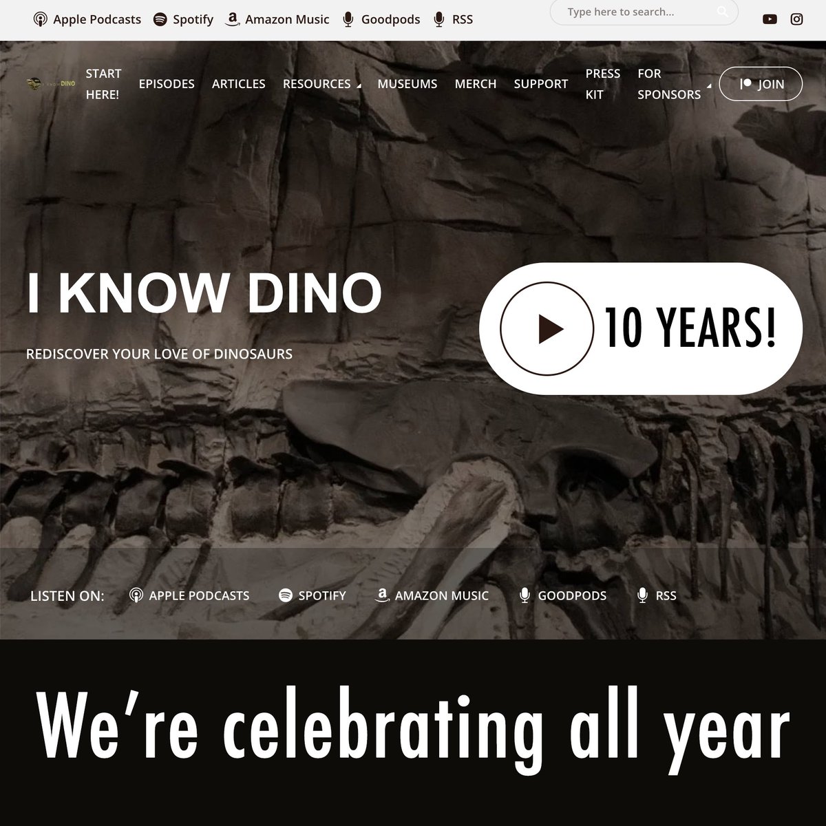 This year marks 10 years since we started the I Know Dino #podcast!

Wow, where did the time go?

We are so lucky to be able to do what we do, and to have a community of amazing fellow #dinosaur enthusiasts (aka di-know-it-alls)

Thank you for 10 years, and here’s to another 10!