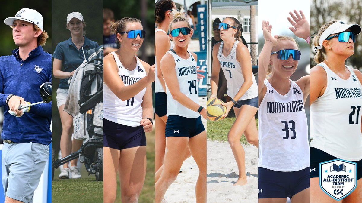UNFOspreys's tweet image. Seven Ospreys take home @CollSportsComm At-Large Academic All-District honors on Tuesday afternoon!

⛳️ Andrew Riley
⛳️ Christin Eisenbeiss
🏐 Iris Fletcher
🏐 Madison Espy
🏐 Presley Murray
🏐 Hayden Wooldridge
🏐 Mackenzie Murphy

🗞️ &amp;gt;&amp;gt; bit.ly/3XVENvZ

#SWOOP