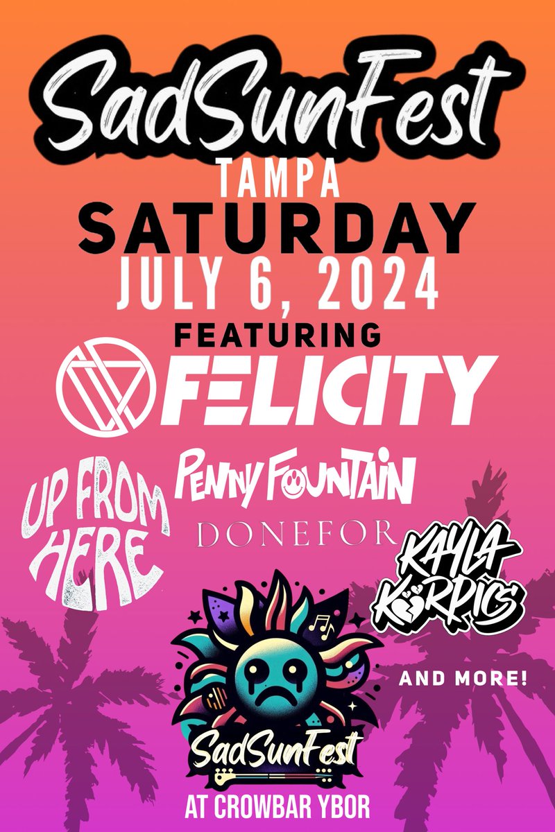 sadsunfest's tweet image. It’s getting closer - if you’re in the Tampa area, come outttttttt