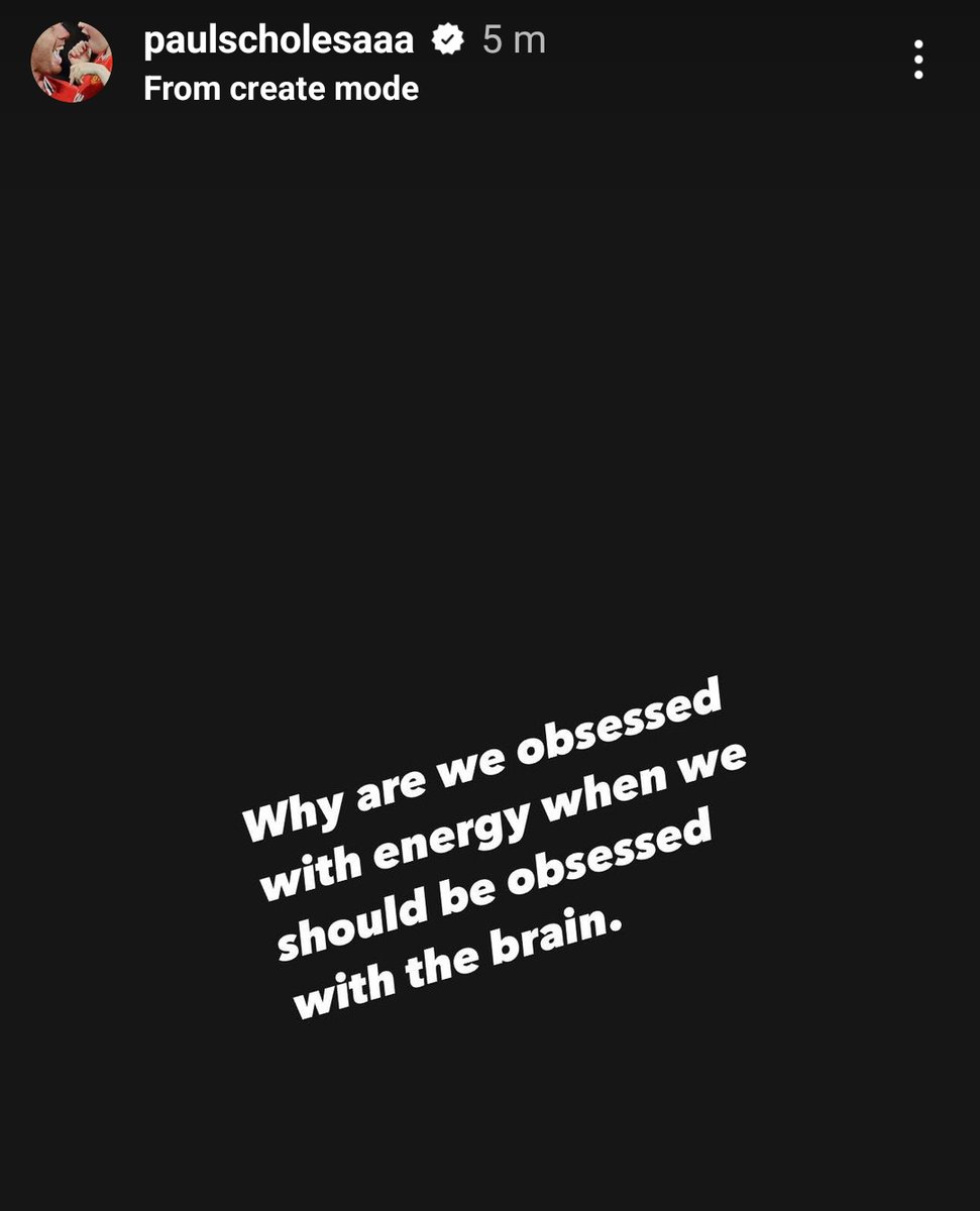 📸 - Paul Scholes on Instagram reacting to reports that Connor Gallagher is set to start ahead of Kobbie Mainoo today.

Keep going, Scholesy.