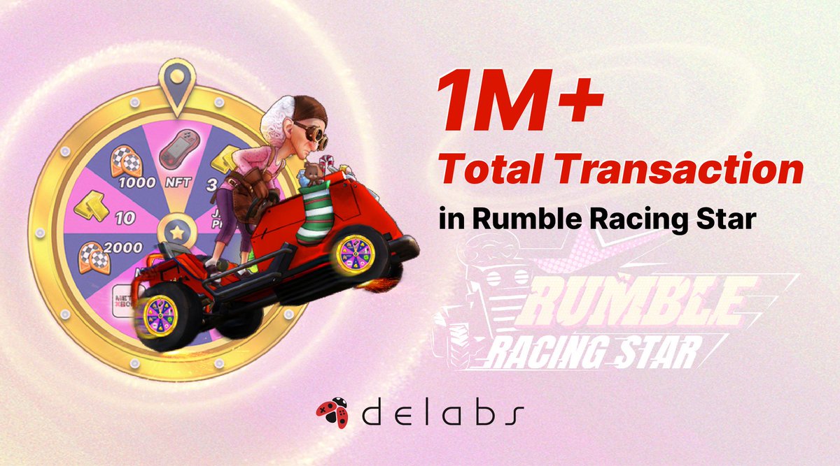 Thank You, Racers 🏁

We've officially crossed 1M total transactions in Rumble Racing Star! 

Your support means the world to us ❤️‍🔥 

Don’t forget to Race &amp; Spin for 133,000 $XAI tokens, 140 Jambo Phones, and $GAME airdrops!