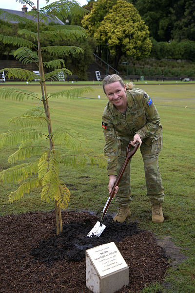 Major General Susan Coyle, AM, CSC, DSM planted a tree at Victoria Barracks to mark the successful completion of her appointment as Commander Forces Command. On 24 June, Major General Coyle was promoted to Lieutenant General to begin her new role as Chief of Joint Capabilities.