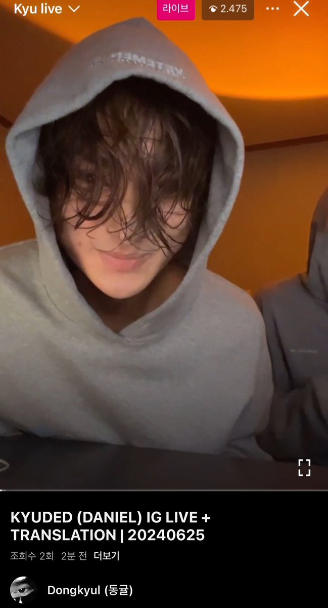 KYUDED IG LIVE + TRANSLATION | 20240625 FULL VER.

Youtube: 
youtu.be/eivD_hxEz4Q?fe…