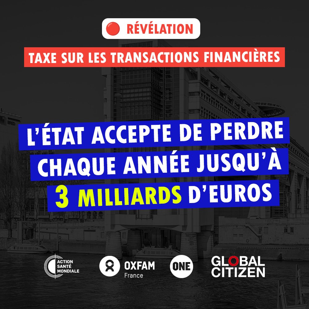 🚨NOUVEAU RAPPORT🚨

Plusieurs ONG, dont Oxfam, publient aujourd’hui un rapport qui révèle que l’État accepte de perdre des milliards d’euros en confiant la collecte de la Taxe sur les Transactions Financières (la #TTF) à un acteur privé !
👉oxfamfrance.org/financement-du…