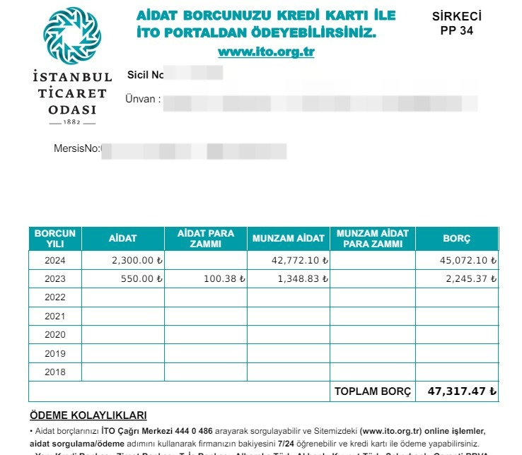 Aidata bakın! İTO tam olarak bize ne fayda sağladı da bu şekilde bir ödeme yapıyoruz?