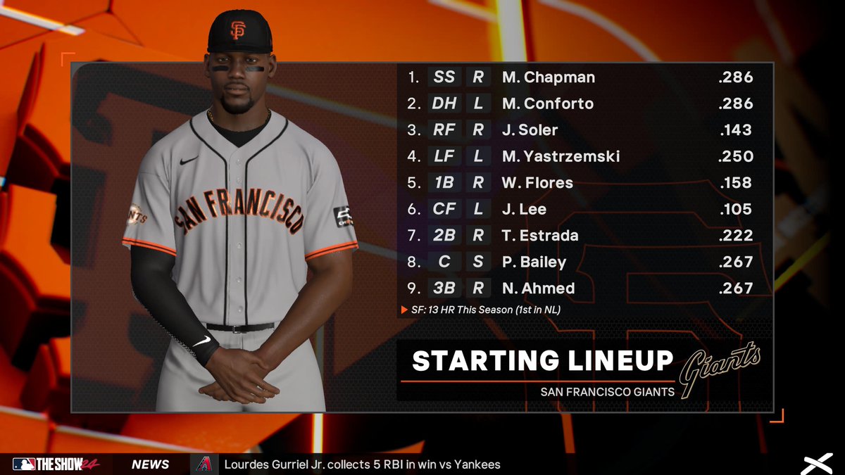 mr_too_soon's tweet photo. "Stepping Up to the Plate: MLB The Show 24" #MLBTheShow24 #TheShow24 #MLBTheShow #MLBGaming #BaseballGames #GamingCommunity #MLB24 #MLBTheShowTips #GamingLife #PS5Gaming #XboxGaming #NextGenGamin #SportsGaming #sfgiants https://t.co/2oSmaQkCU2