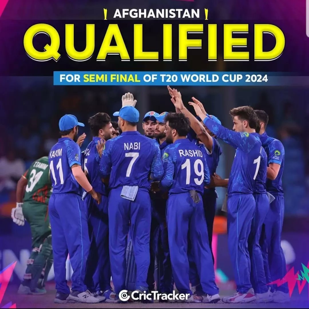 Congratulations to Afghanistan &amp; Well Done Blue Tigers. Great and great achievement to Qualify for the World Cup T20 Semi Final 2024. زنده باد افغانستان ❤❤❤