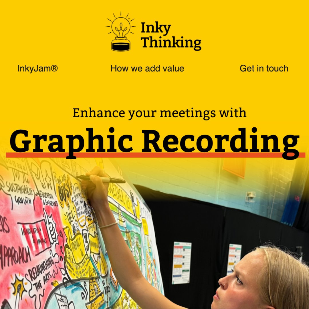Did you receive this morning's newsletter centred around graphic recording? If you want your name on the list of recipients simply follow the link to sign up;

bit.ly/48X4KNV

#inkythinking #newsletter #subscribe #team #clients #latestnews